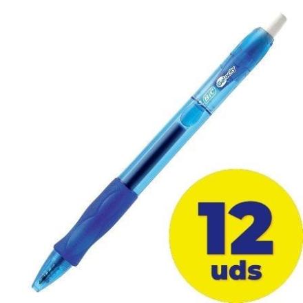 Caixa de canetas de tinta de gel bic gelocity 829158/ 12