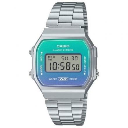 Relógio digital casio vintage iconic a168wer-2aef/ 39mm/ pra