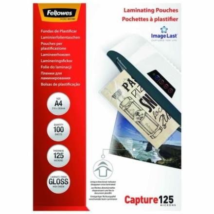 Fellowes laminating sleeves 5307407/ a4/ 125 micron/ 100 pcs