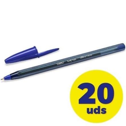 Caixa de canetas de tinta de aceite bic cristal exact ult