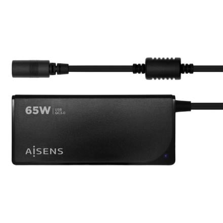 Carregador portátil 65w auto 9 fichas usb-a qc.3.0 aisens as