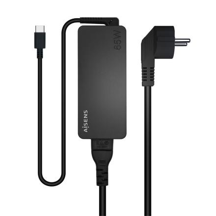 Carregador 65w pd3.0 1xusb-c 1.8m preto aisens asch-1pd65d-b