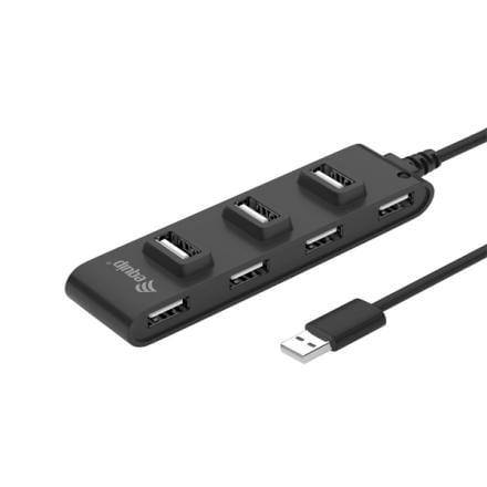 Equip life hub 7 portas usb c/ alimentação black