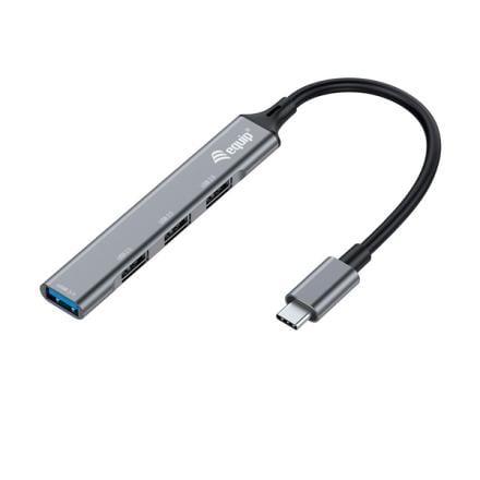 Equip life hub usb-c 3 portas usb2 + 1xusb3 aluminio #promo