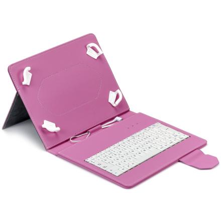 Capa tablet maillon urban keyboard usb 9.7"-10.2" rosa