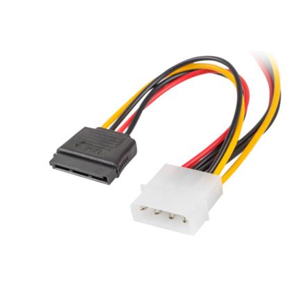 Cabo de alimentação lanberg molex macho para 2x sata fêmea 1