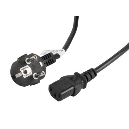 Cabo de alimentação lanberg schuko cee 7/7 a iec320 c13 5m