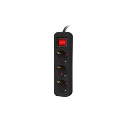 Estensão Electrica 3 Tomadas Schuko Lanberg 2500W 1,5M Preto