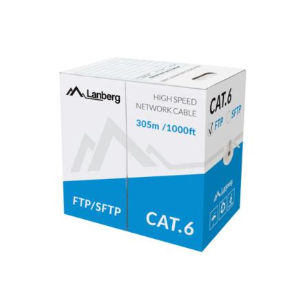 Bobina cat.6 lanberg ftp 305m solid cu cpr + fluke passed gr