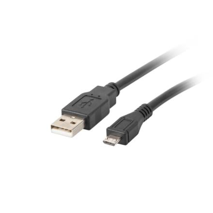 Cabo usb lanberg 2.0 macho/micro usb macho 0.3m preto