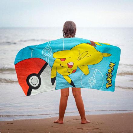 Toalha de praia em microfibra pokémon