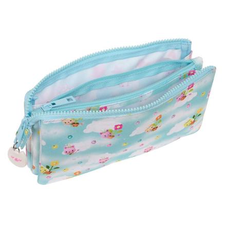Estojo triplo para lápis gabbys dollhouse