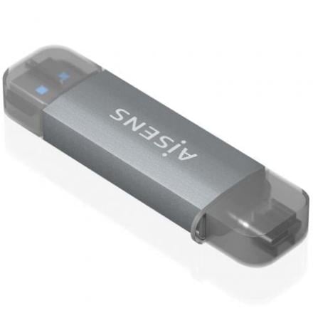 Leitor de cartões externo aisens ascr-2ac08-gr/ usb 3.1