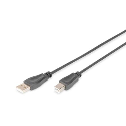 Digitus usb 2.0 cabo type a - b m/m 0.5m usb 2.0 preto