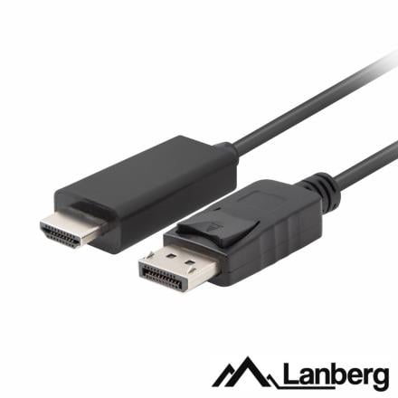 Cabo displayport macho / hdmi macho 5m lanberg