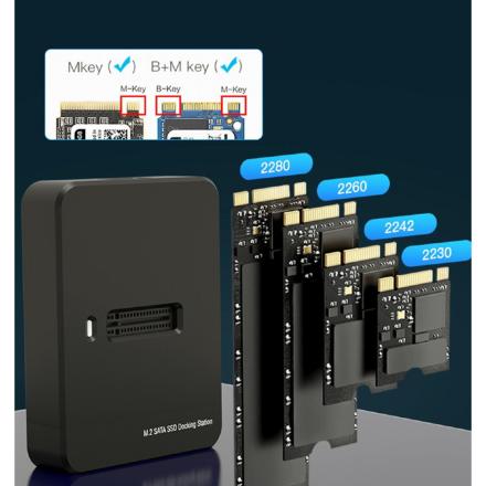 Docking station type-c para ssd m.2 sata e m.2 nvme
