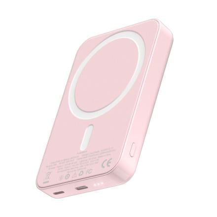Powerbank halfmman magnet wireless pd 20w rosa