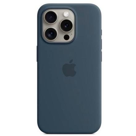 Capa Apple Para Iphone 15 Pro Silicone Magsafe - Storm Blue