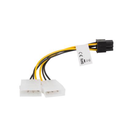 Lanberg cabo de alimentação molex 2x macho para fêmea btx 6