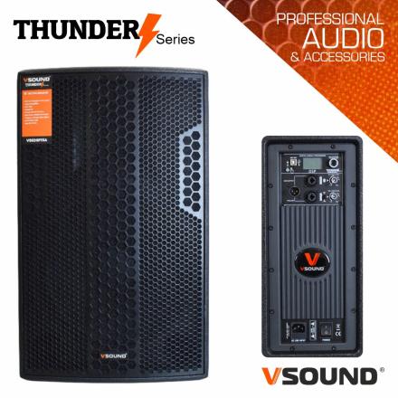 Coluna amplificada profissional 15" dsp/usb/bt 1100w vsound