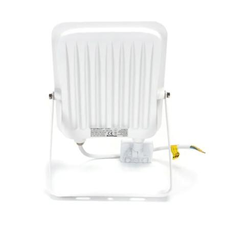 Foco led 100w 230v 6500k 8900lm c/ sensor ip65 branco