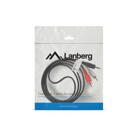 Cabo estereo lanberg jack 3,5mm/2x rca macho 1,5m