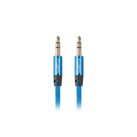 Cabo minijack lanberg 3,5mm m/m 3 pinos 3m premium azul