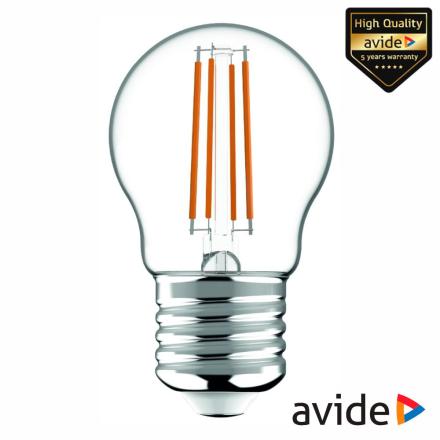 Lâmpada led e27 globo filamento 4.5w 230v 3000k 470lm avide