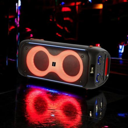 Coluna amplificada 2x6.5" 600w usb/sd/aux/bt led tws ibiza