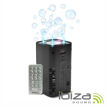 Máquina de bolhas preta leds pilhas ibiza