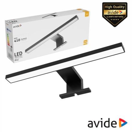 Candeeiro led 5w 410lm 305mm 4000k ip44 preto avide