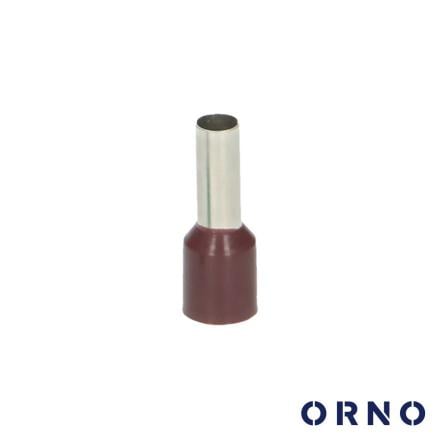 Terminal ponteira isolado 6mm 100x castanho orno