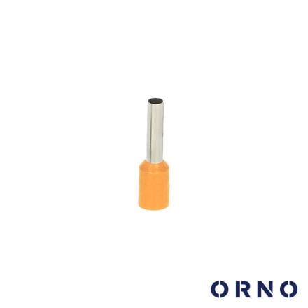 Terminal ponteira isolado 4mm 100x laranja orno
