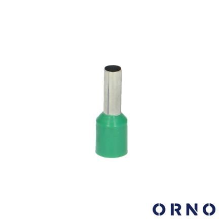 Terminal ponteira isolado 6mm 100x verde orno