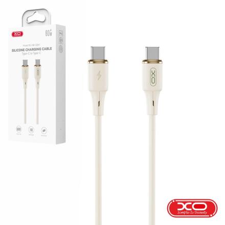 Cabo usb-c macho / usb-c macho pd 60w 1m bege xo