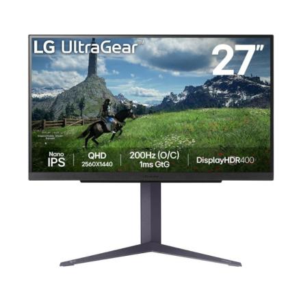 Monitor Lg Gaming 27GS85Q-B 27" Qhd 180Hz Preto