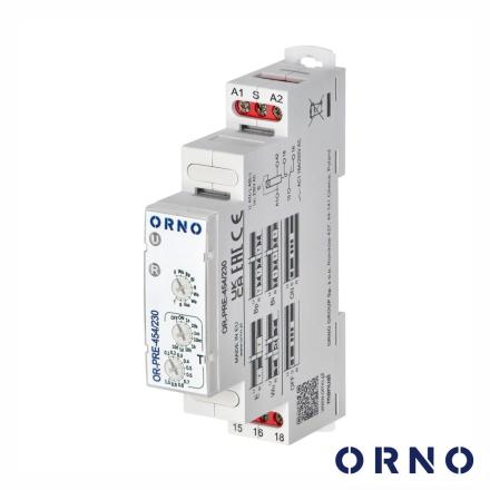 Relé temporizador c/ 10 funções p/ calha din ip20 orno
